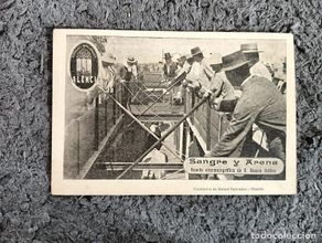 Cine: SANGRE Y ARENA PROGRAMA TARJETA RICARDO DE BAÑOS BLASCO IBAÑEZ CINE MUDO ESPAÑOL 1916